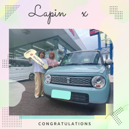 オフブルーのラパン納車しました☆彡